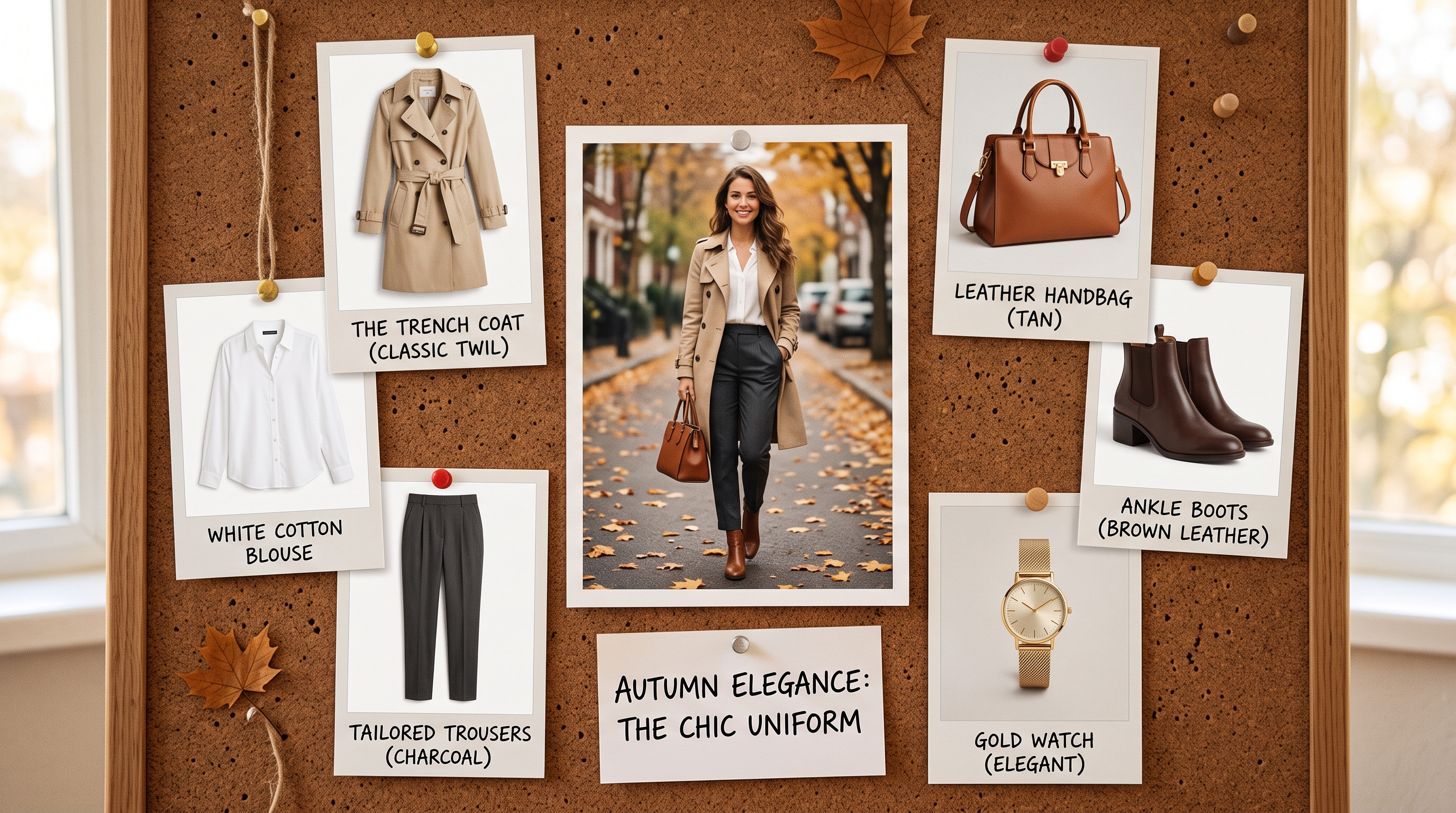 Fashion collage corkboard