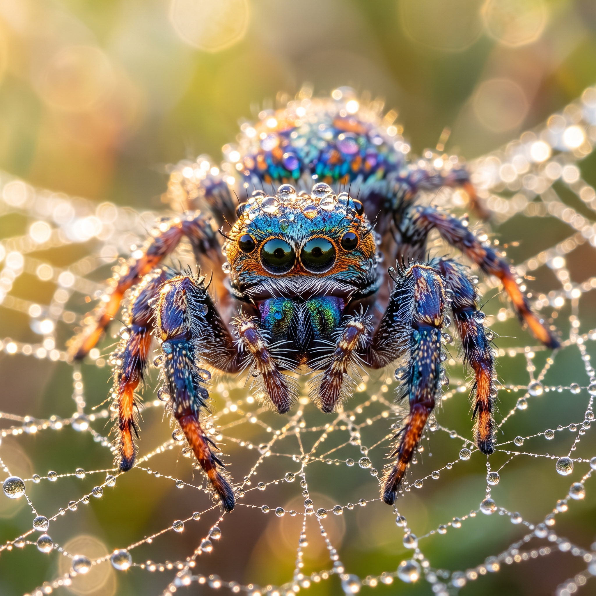 Colorful spider macro